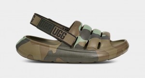 Ugg Sport Yeah Camopop Men's Sandals Green | VAFZYGJ-82