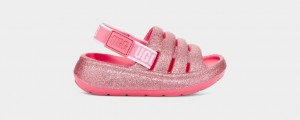 Ugg Sport Yeah Glitter Kids' Sandals Pink | XCEKWPN-94