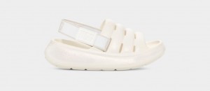 Ugg Sport Yeah Glitter Kids' Sandals White | LQMFAKW-14