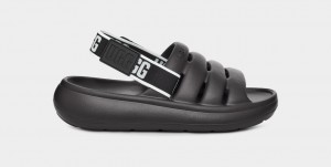 Ugg Sport Yeah Women's Slides Black | ZWGTNXB-36