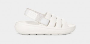 Ugg Sport Yeah Women's Slides White | BVULYRZ-02