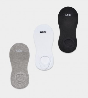 Ugg Stela No Show 3 Pack Women's Socks White / Grey / Black | JRTGNPS-47