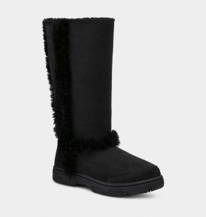 Ugg Sunburst Tall Women's Boots Black | EIXSFZY-78