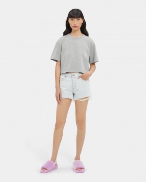 Ugg Tana Cropped Women's Tops Grey | SLCMVUI-29