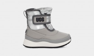 Ugg Taney Weather Metallic Kids' Boots Silver | XSYGLKA-47