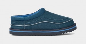 Ugg Tasman Cali Wave Men's Moccasins Blue | MNGZQSY-65