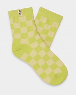 Ugg Teslin Quarter Women's Socks Green | XAICJEH-48