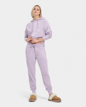 Ugg Wilma Micro Terry Women's Sweatpants Purple | PKQRNJB-59