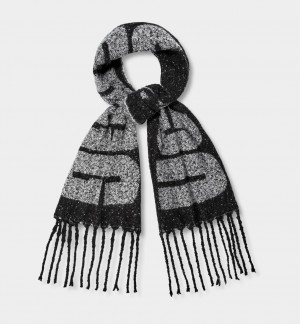 Ugg Woven Logo Women's Scarves Black / Multicolor | RPGCHWF-21