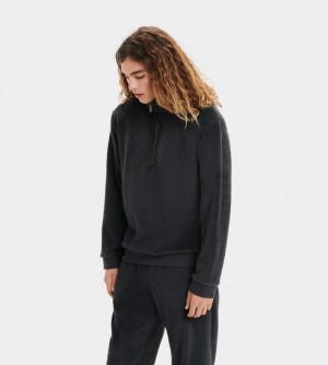 Ugg Zeke Sherpa Men's Sweatshirt Black | NWUZKJG-94