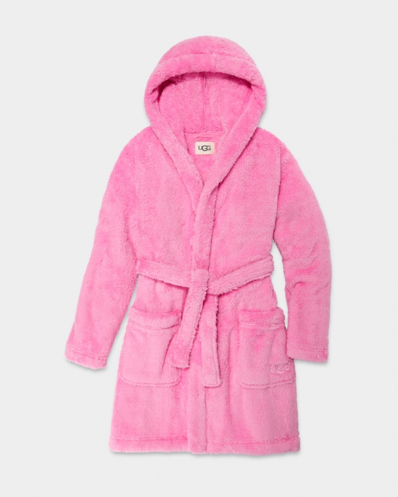 Ugg Aarti Plush Robe Women's Sleepwear Pink | BPAWHDN-62
