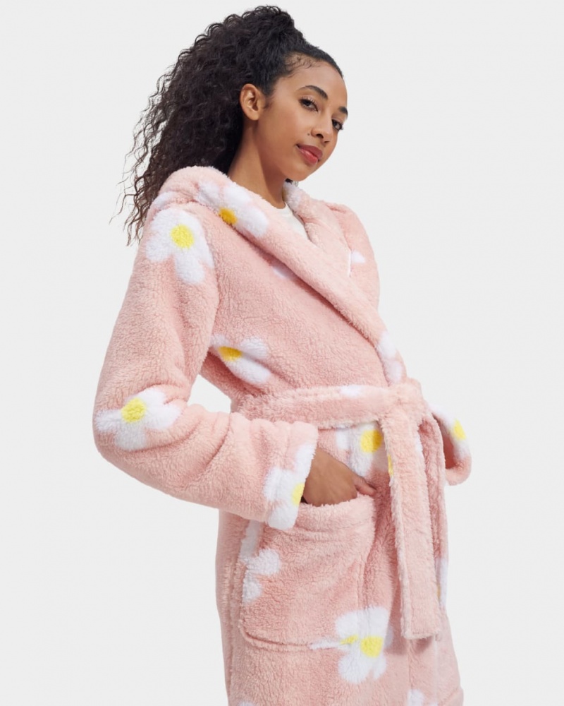 Ugg Aarti Plush Robe Women's Sleepwear Pink | NWDGRXZ-56