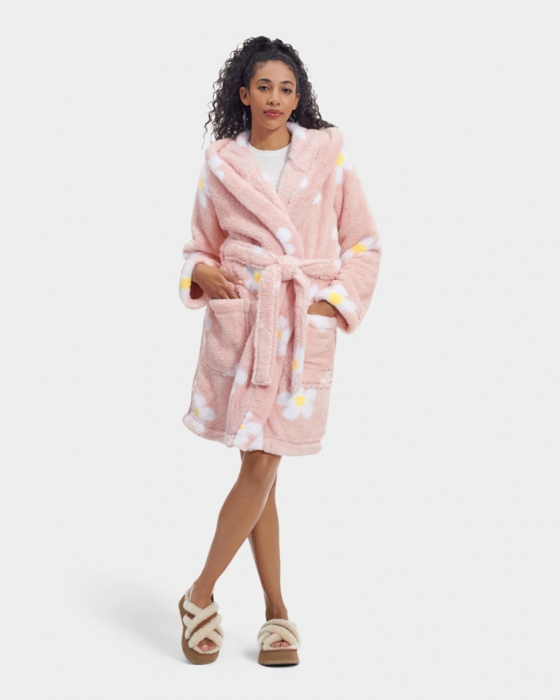 Ugg Aarti Plush Robe Women\'s Sleepwear Pink | NWDGRXZ-56