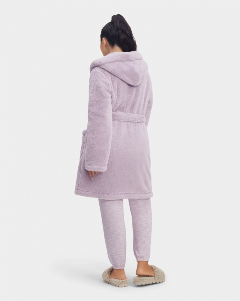 Ugg Aarti Plush Robe Women's Sleepwear Purple | IRQMHCL-04