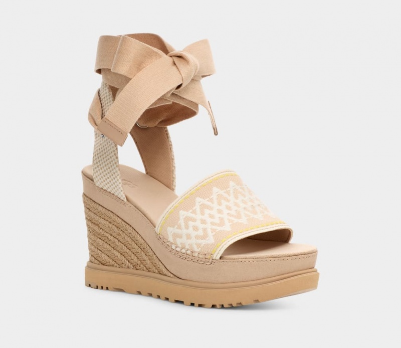 Ugg Abbot Wrap Women's Sandals Brown | BZFOQIU-17