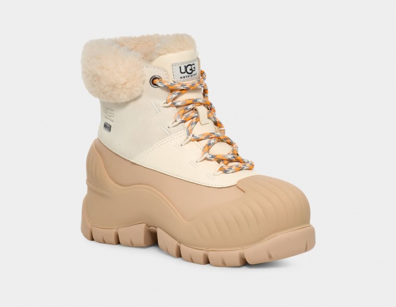 Ugg Adiroam Hiker Women's Boots Khaki / White | CKLZBHY-10