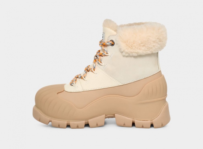 Ugg Adiroam Hiker Women's Boots Khaki / White | CKLZBHY-10