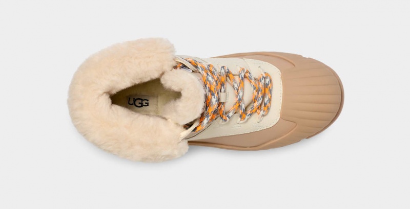Ugg Adiroam Hiker Women's Boots Khaki / White | CKLZBHY-10