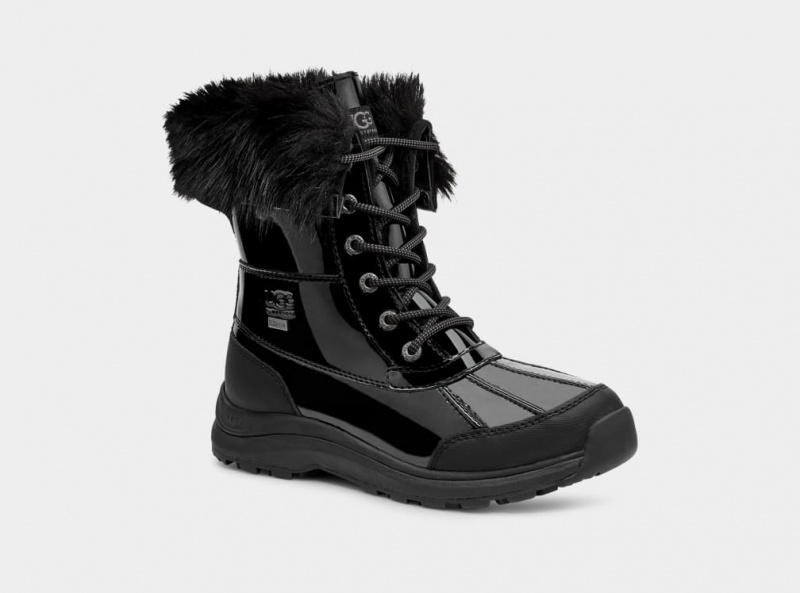 Ugg Adirondack III Patent Women's Boots Black | QJXVNSR-29