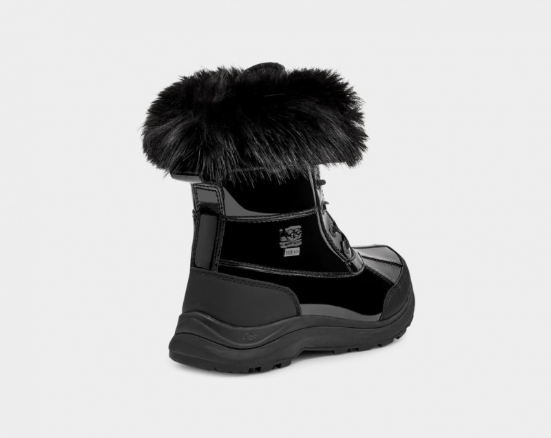 Ugg Adirondack III Patent Women's Boots Black | QJXVNSR-29