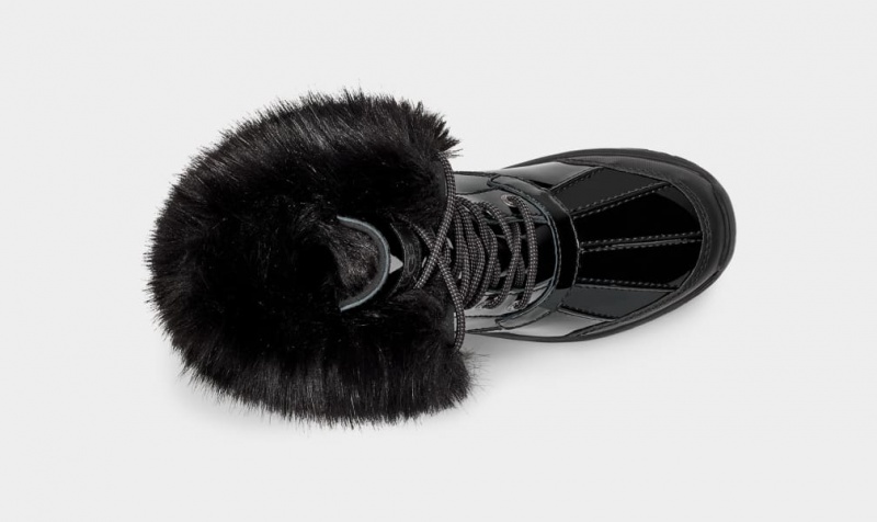 Ugg Adirondack III Patent Women's Boots Black | QJXVNSR-29