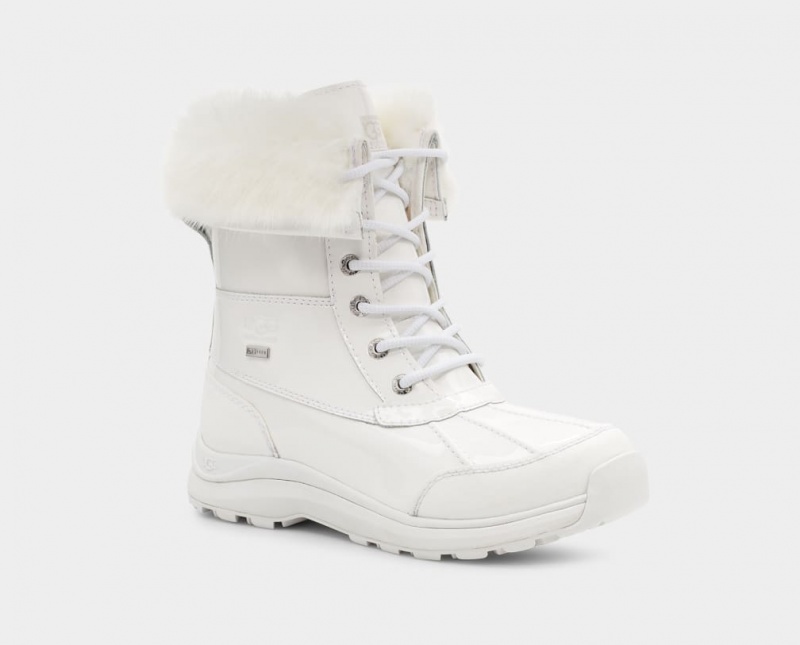 Ugg Adirondack III Patent Women's Boots White | EATYDBH-50