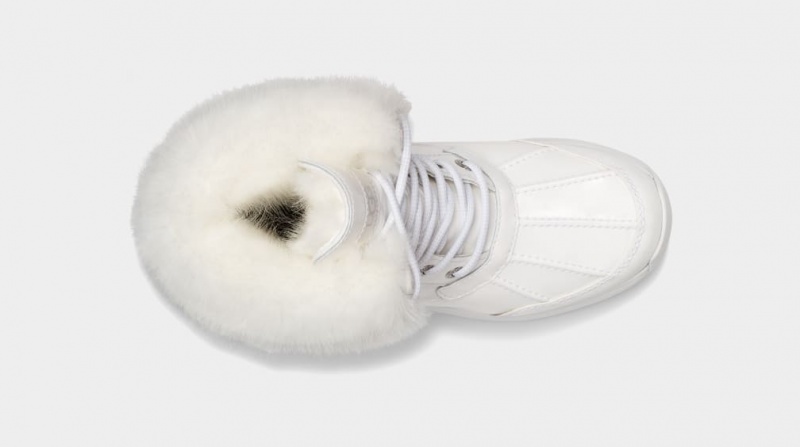 Ugg Adirondack III Patent Women's Boots White | EATYDBH-50