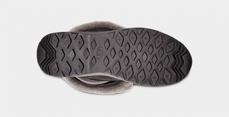 Ugg Adirondack III Tall Women's Boots Black | GAEXLSQ-06