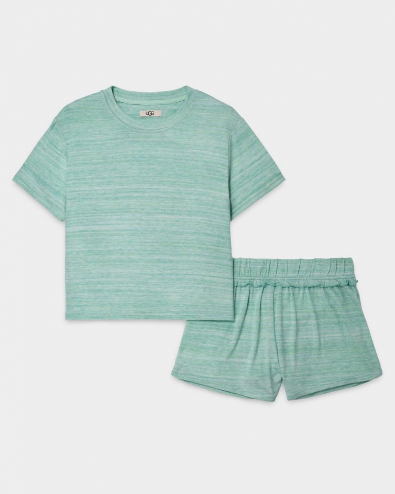 Ugg Aniyah Set Women's Sleepwear Green / Multicolor | ZCISMAX-14