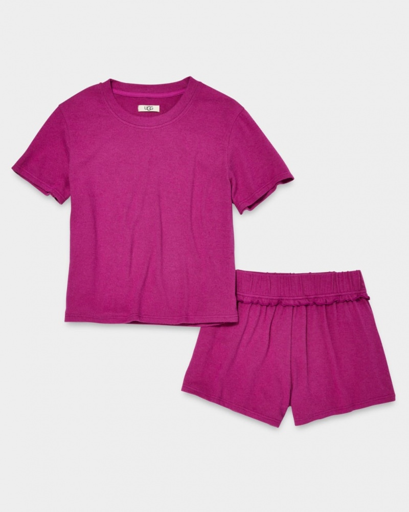 Ugg Aniyah Set Women's Sleepwear Pink | QXUICJN-37