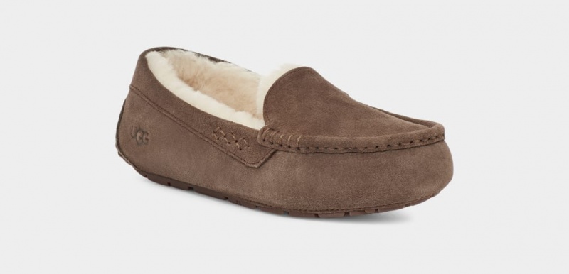 Ugg Ansley Women's Moccasins Chocolate | UQDZLPB-85