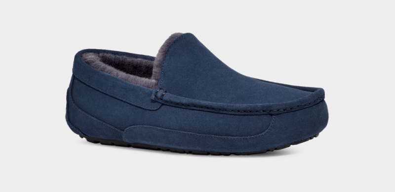 Ugg Ascot Men's Slippers Blue | KYQSAND-39