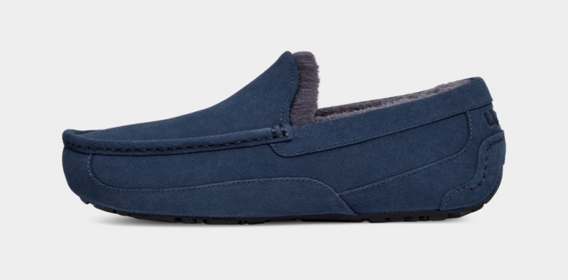 Ugg Ascot Men's Slippers Blue | KYQSAND-39