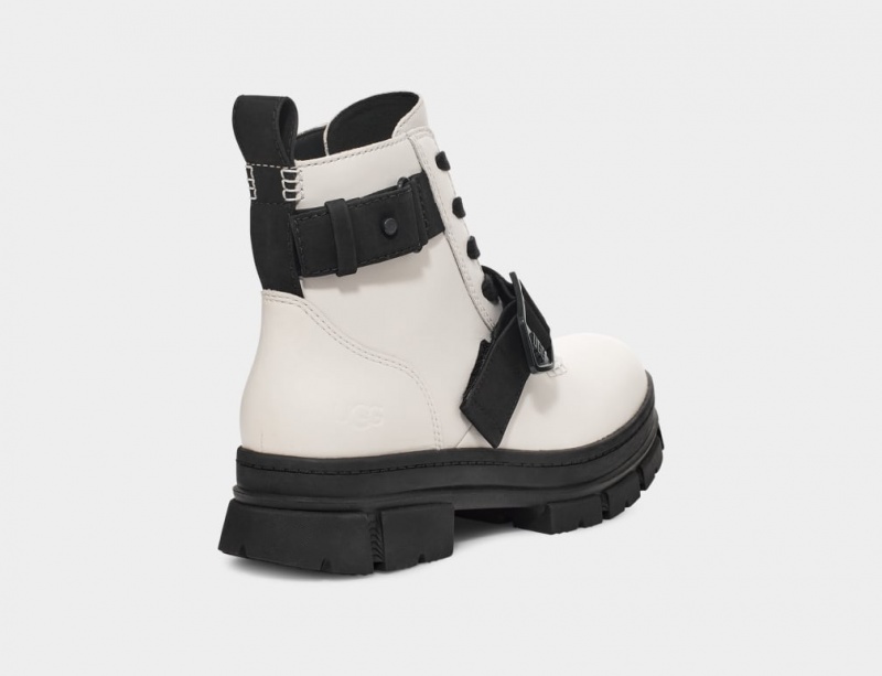 Ugg Ashton Lace Up Women's Boots White | VASHDMB-94