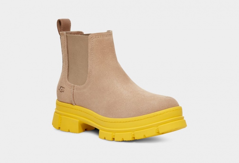 Ugg Ashton Suede Women's Chelsea Boots Brown | BELHAWQ-73