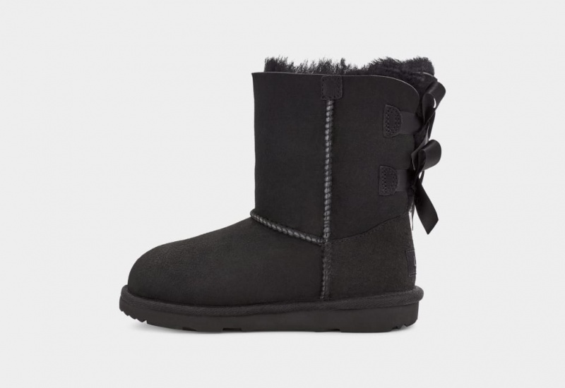 Ugg Bailey Bow II Kids' Boots Black | DWNAHKM-09