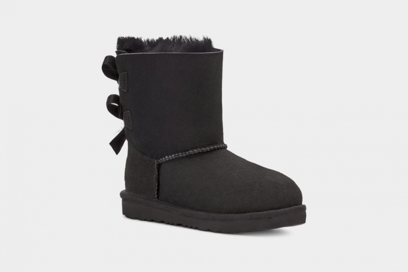 Ugg Bailey Bow II Kids' Boots Black | DWNAHKM-09