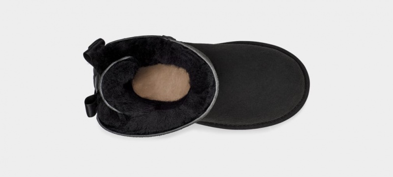 Ugg Bailey Bow II Kids' Boots Black | DWNAHKM-09