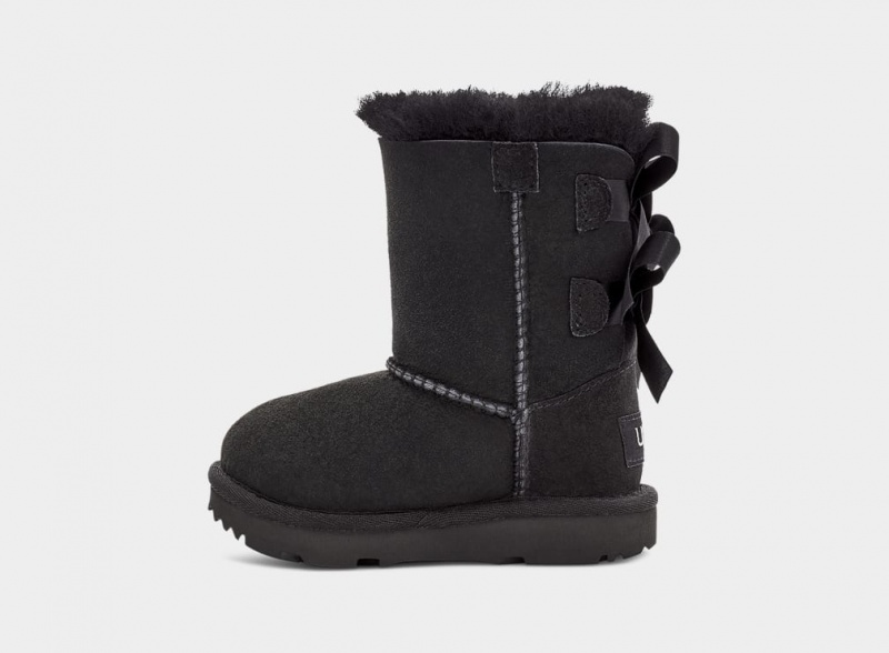 Ugg Bailey Bow II Kids' Boots Black | UGLXECD-87