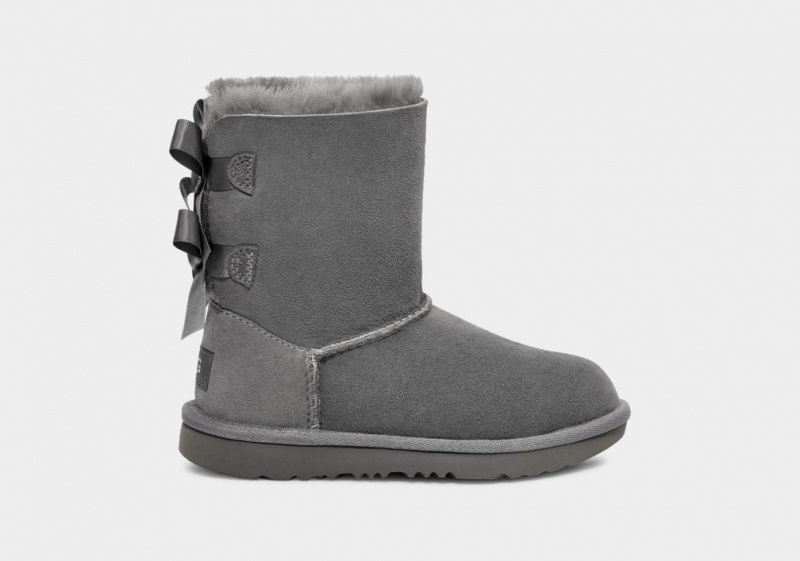 Ugg Bailey Bow II Kids\' Boots Grey | KMOHAVL-45