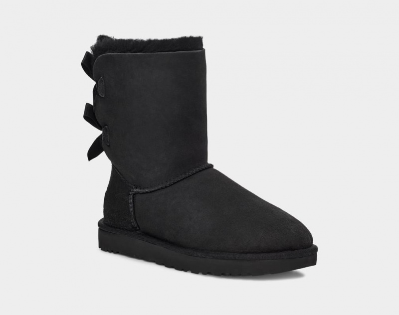 Ugg Bailey Bow II Women's Boots Black | POJLAGU-43