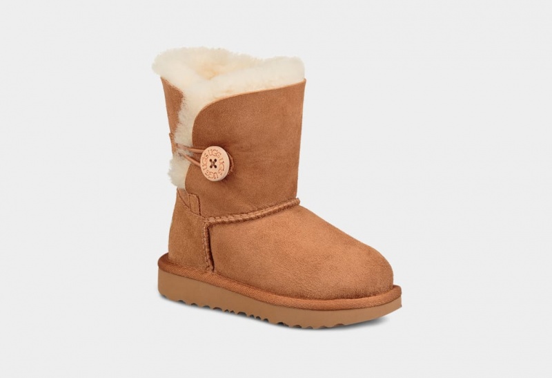 Ugg Bailey Button II Kids' Boots Brown | YTEVDKG-17