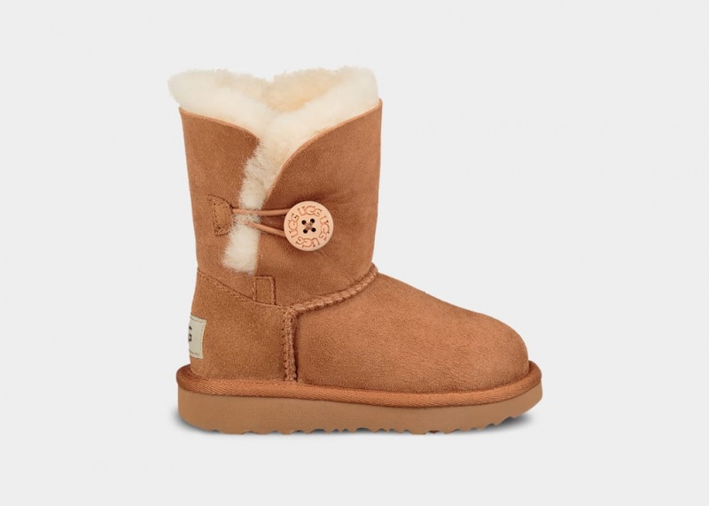 Ugg Bailey Button II Kids\' Boots Brown | YTEVDKG-17