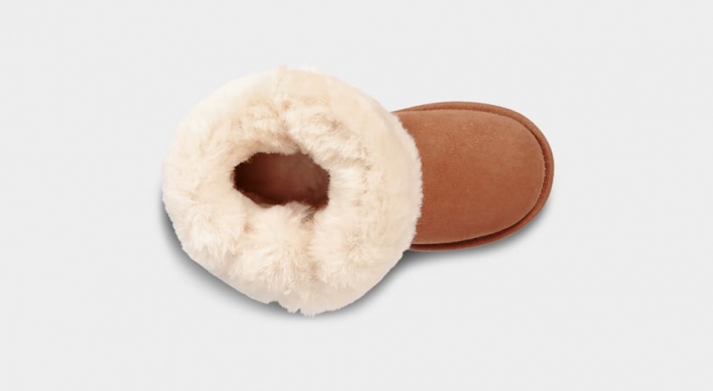 Ugg Bailey Button II Kids' Boots Brown | ZSBJUYN-85