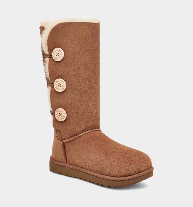 Ugg Bailey Button Triplet II Women's Boots Brown | ASXLKFI-18