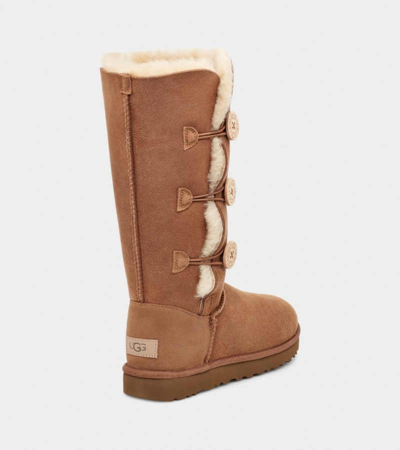Ugg Bailey Button Triplet II Women's Boots Brown | ASXLKFI-18