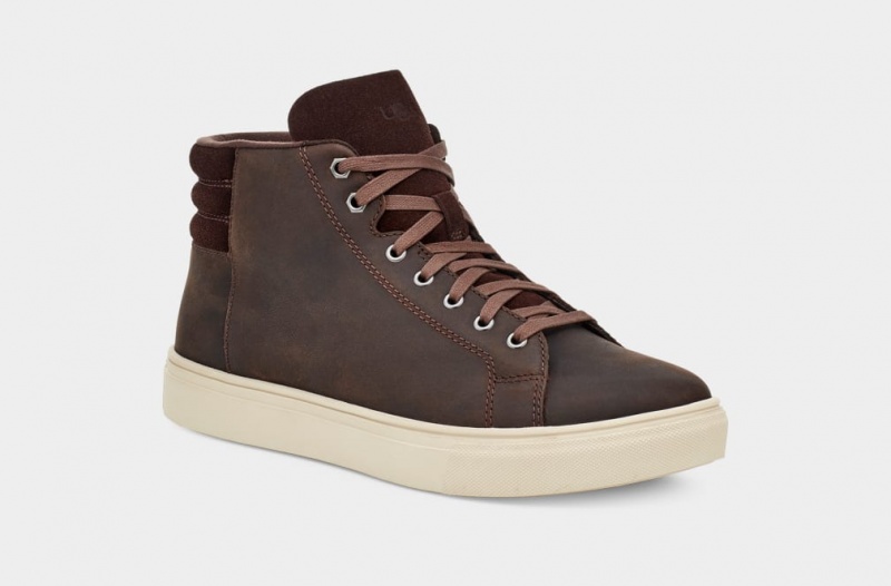 Ugg Baysider High Weather Men's Sneakers Brown | GFASBUO-57