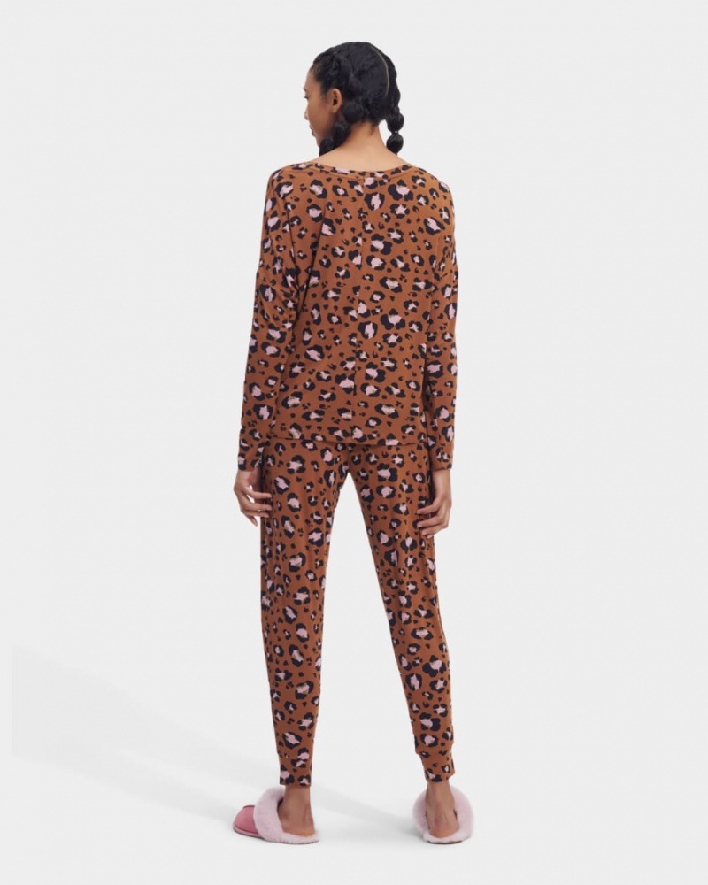 Ugg Birgit Print Set II Women's Sleepwear Leopard | IOWZUXS-68