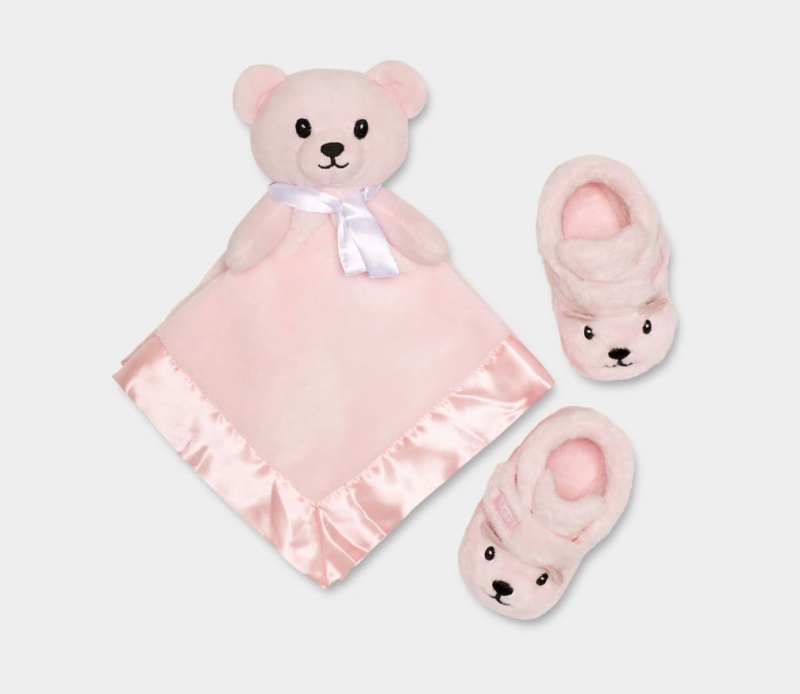 Ugg Bixbee And Lovey Bear Stuffie Kids\' Boots Pink | KDNXCOZ-42