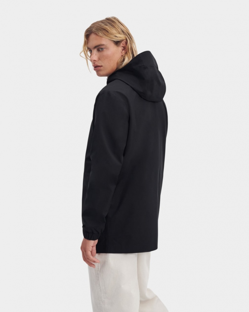 Ugg Brennon Rain Men's Coats Black | NITBVKY-45